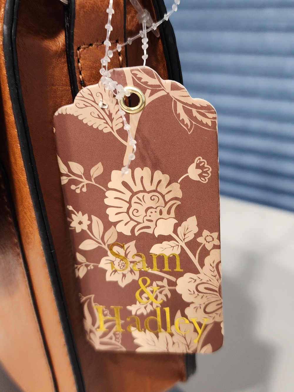 Western Embroidered Floral Tan Crossbody Bag with Stud Accents - Picture 2 of 10